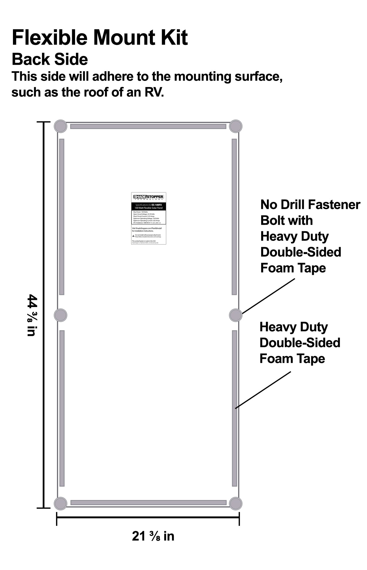 Flexible Mount for 100W Flex Panel