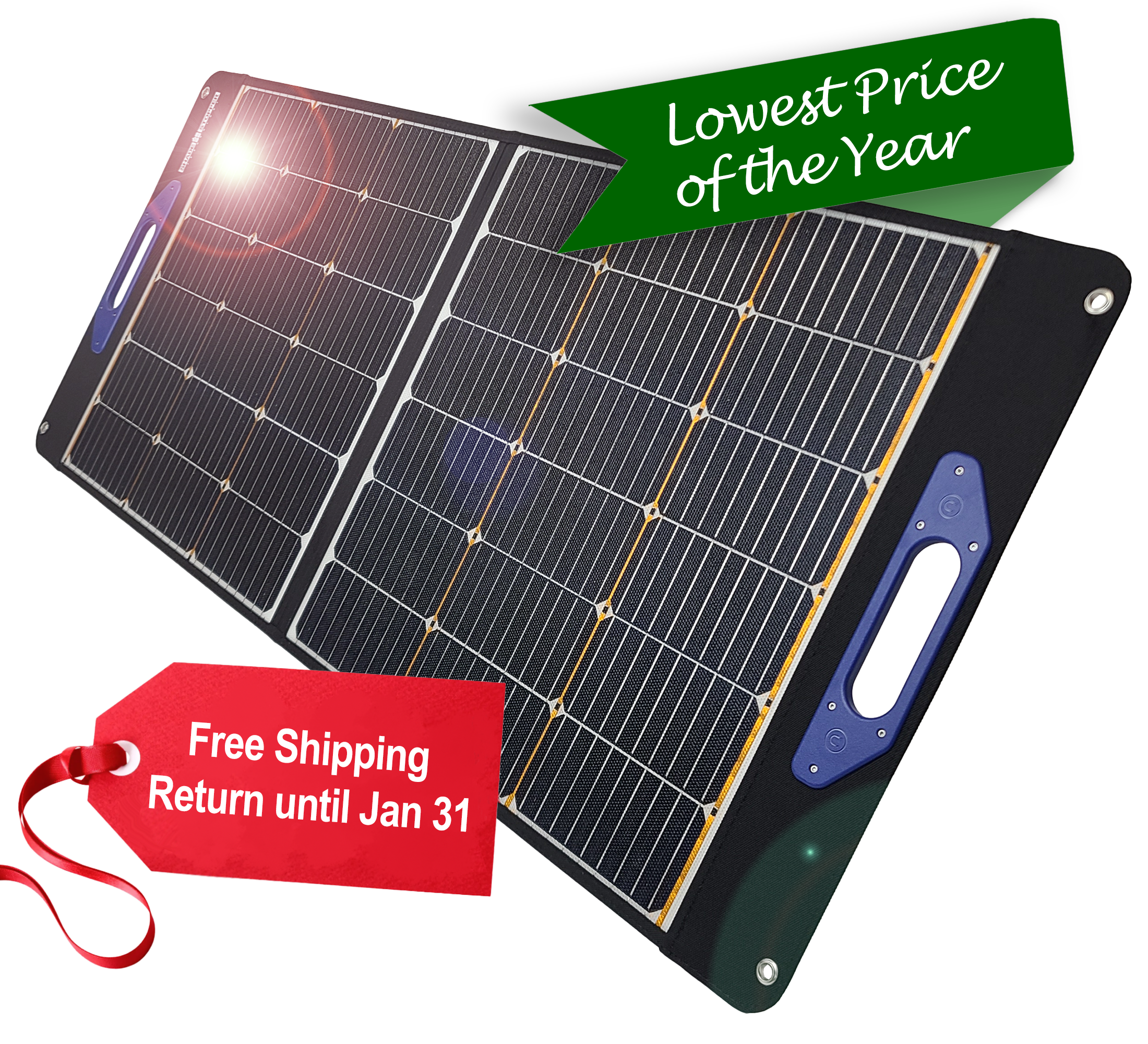 100 Watt Folding Solar Panel – Shade Stopper