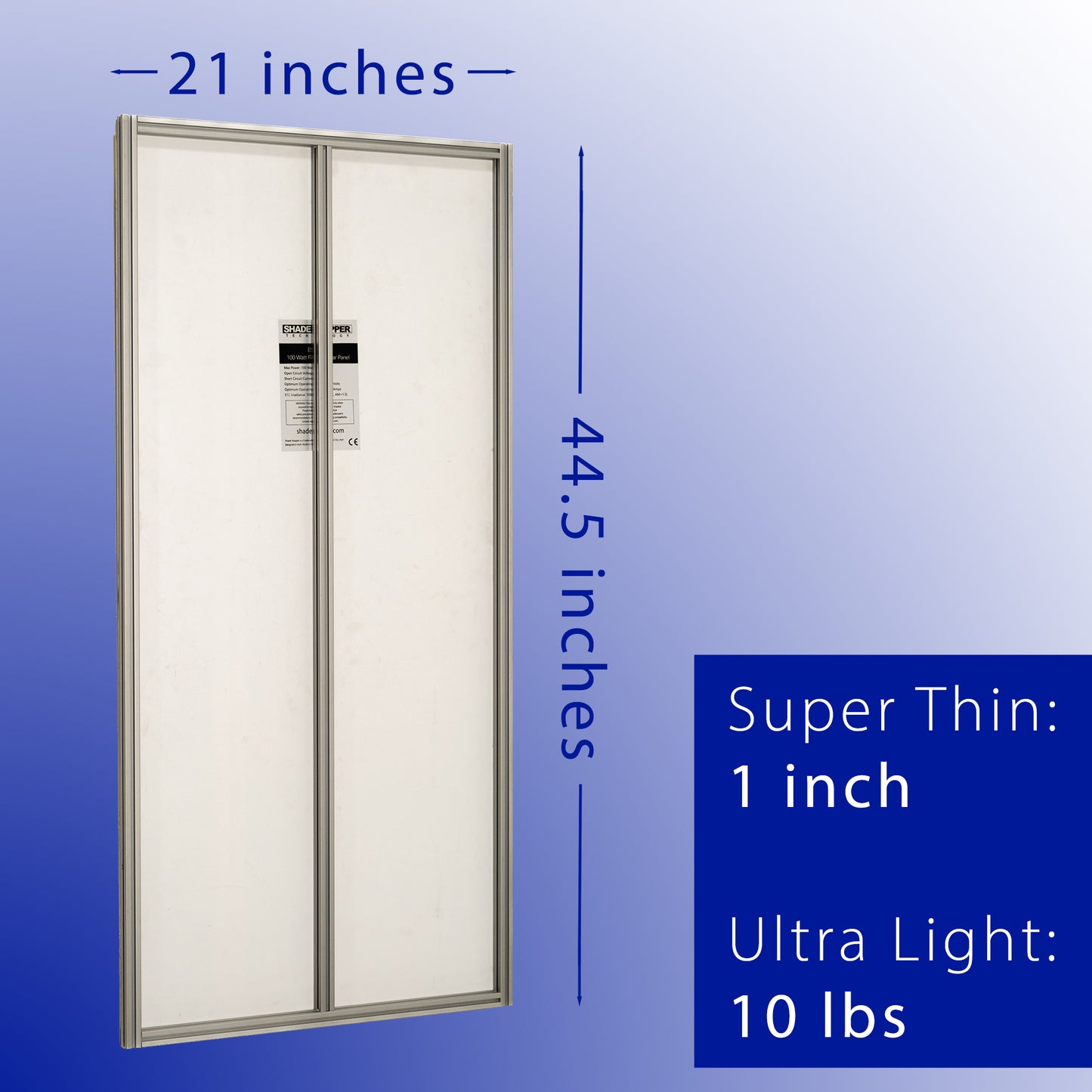 Rigid Frame for 100W Flex Panel